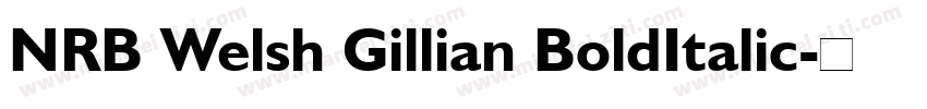 NRB Welsh Gillian BoldItalic字体转换